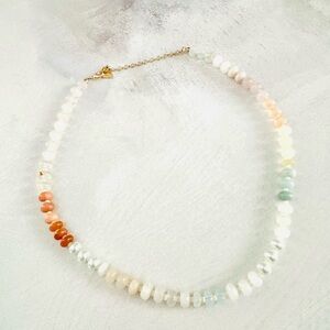 Anthropologie Elegant Multi-Color Beaded Necklace by Serafina in color Dune
